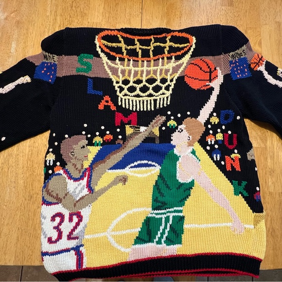 Vintage Berek Marta D Hand Knitted Basketball Sweater - Picture 5 of 5
